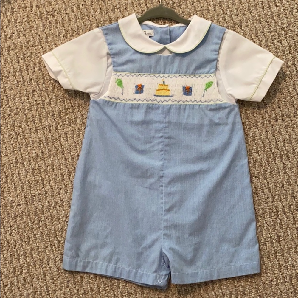 Petit Ami Birthday Boy Short onesie size 24 M